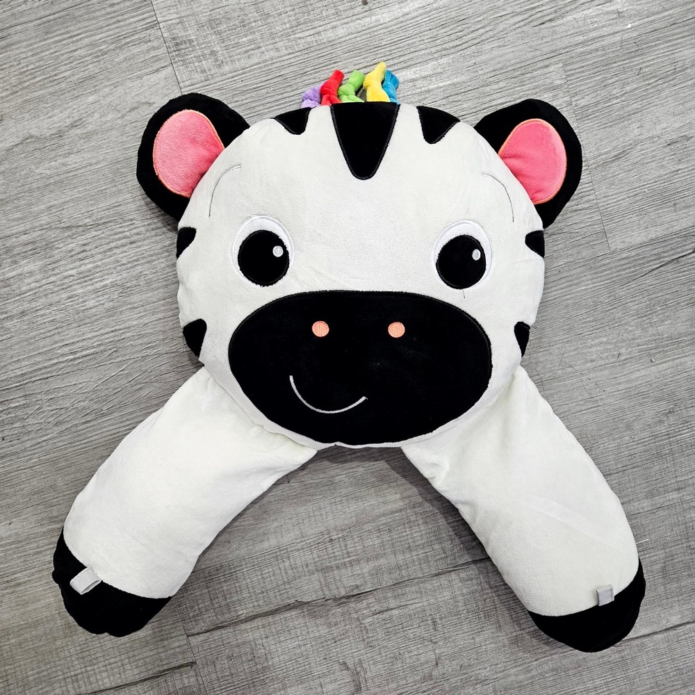 Baby Einstein Tummy Time Pillow Unisex OS White Black Zebra‎ Plush Sensory Toy